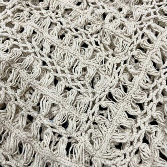 GOLD HAWK SWEATER KNITTED CROCHET OPEN SHOULDER SIZE XS AESTHETIC COTTAGECORE - Picture 8 of 13